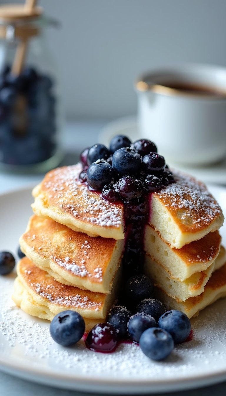 Ricotta Pancakes Shaped Like Festive Dreidels