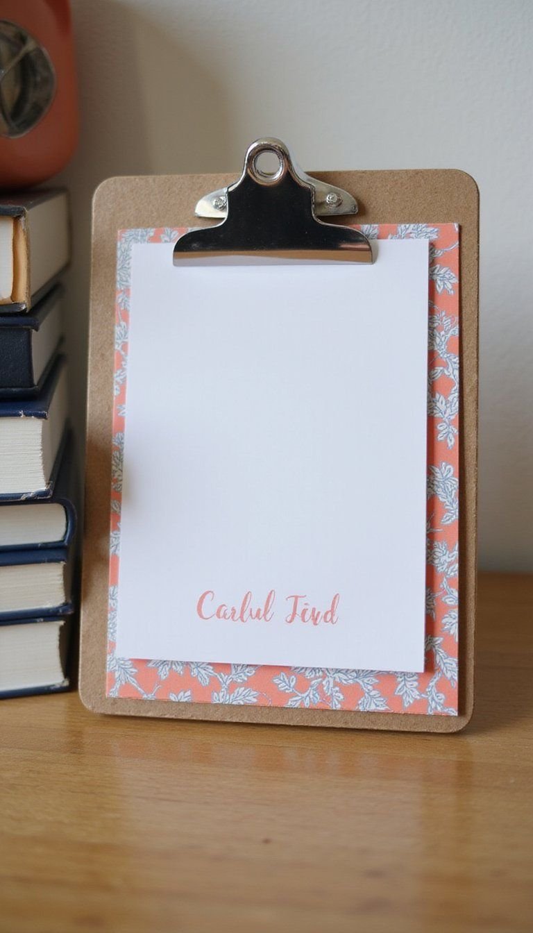 Personalized Clipboard With Bright Patterned Decal