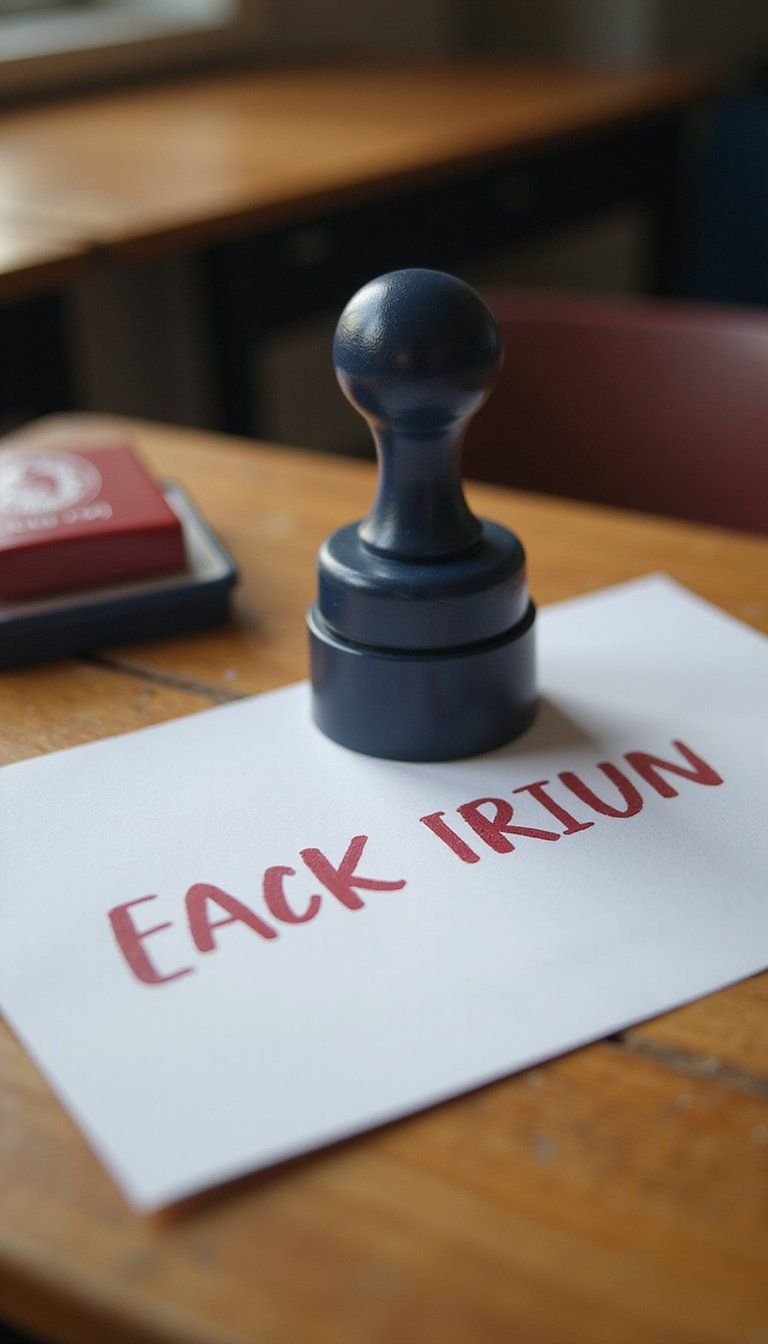 Personalized Stamp For Grading Papers With Ink