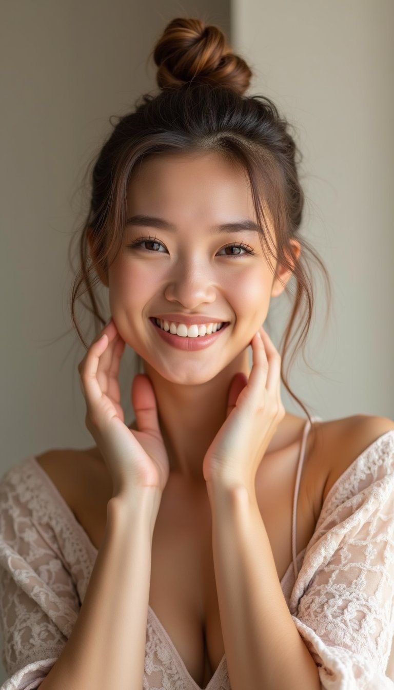 Braided Flat Twist Faux Bun For Busy Mornings