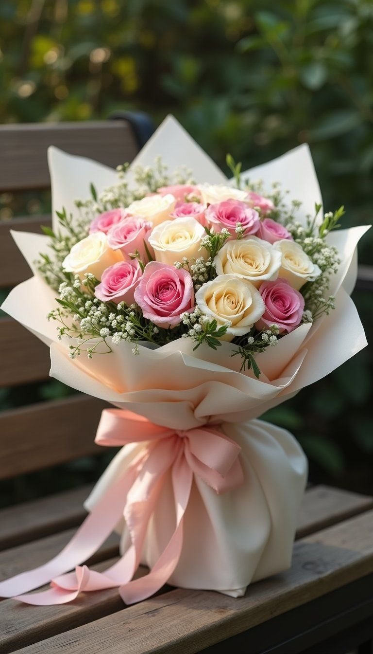 Romantic Garden Roses Market Bundle For Gifts