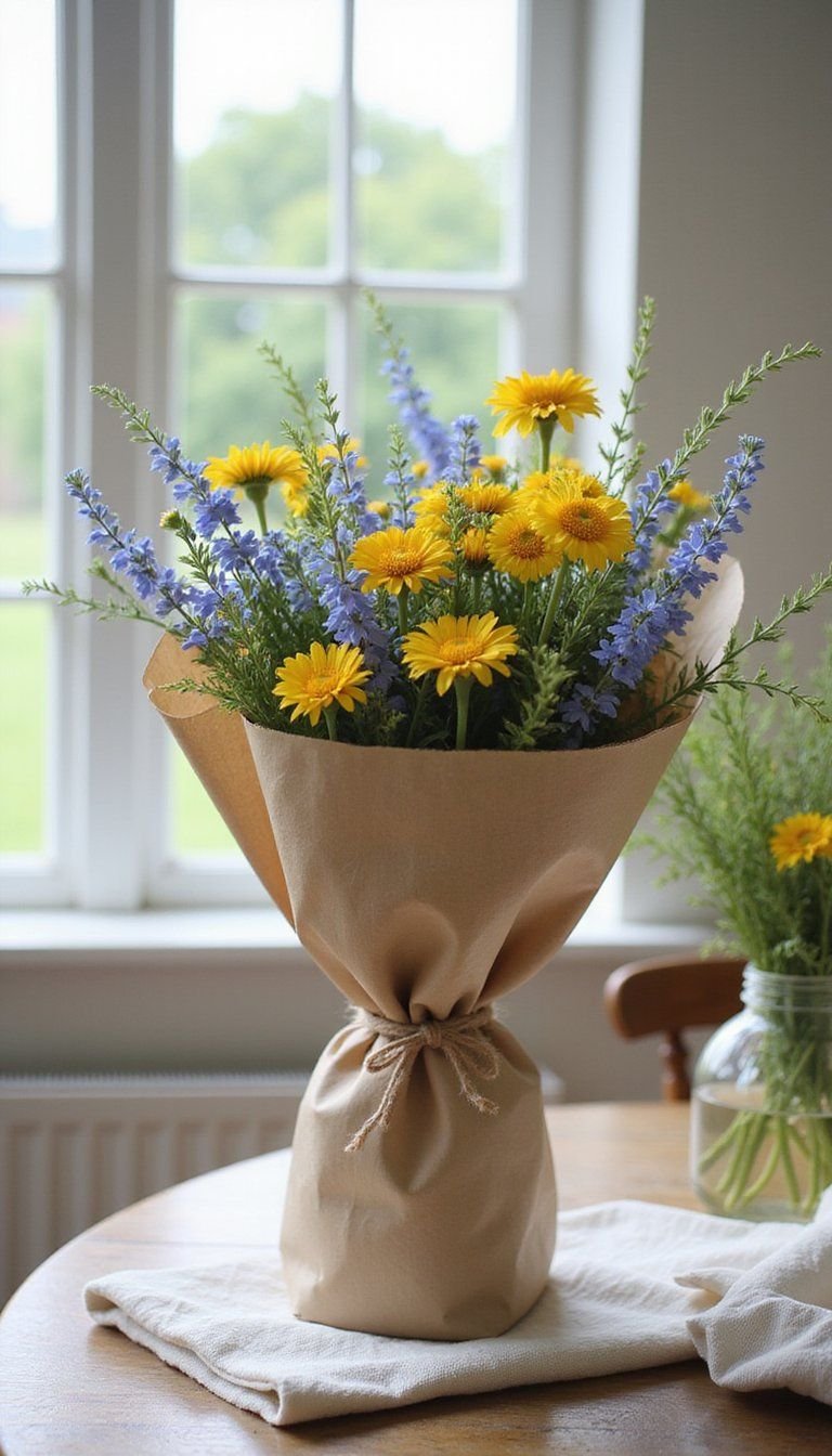 Wildflower Market Bouquet With Twine Wrap