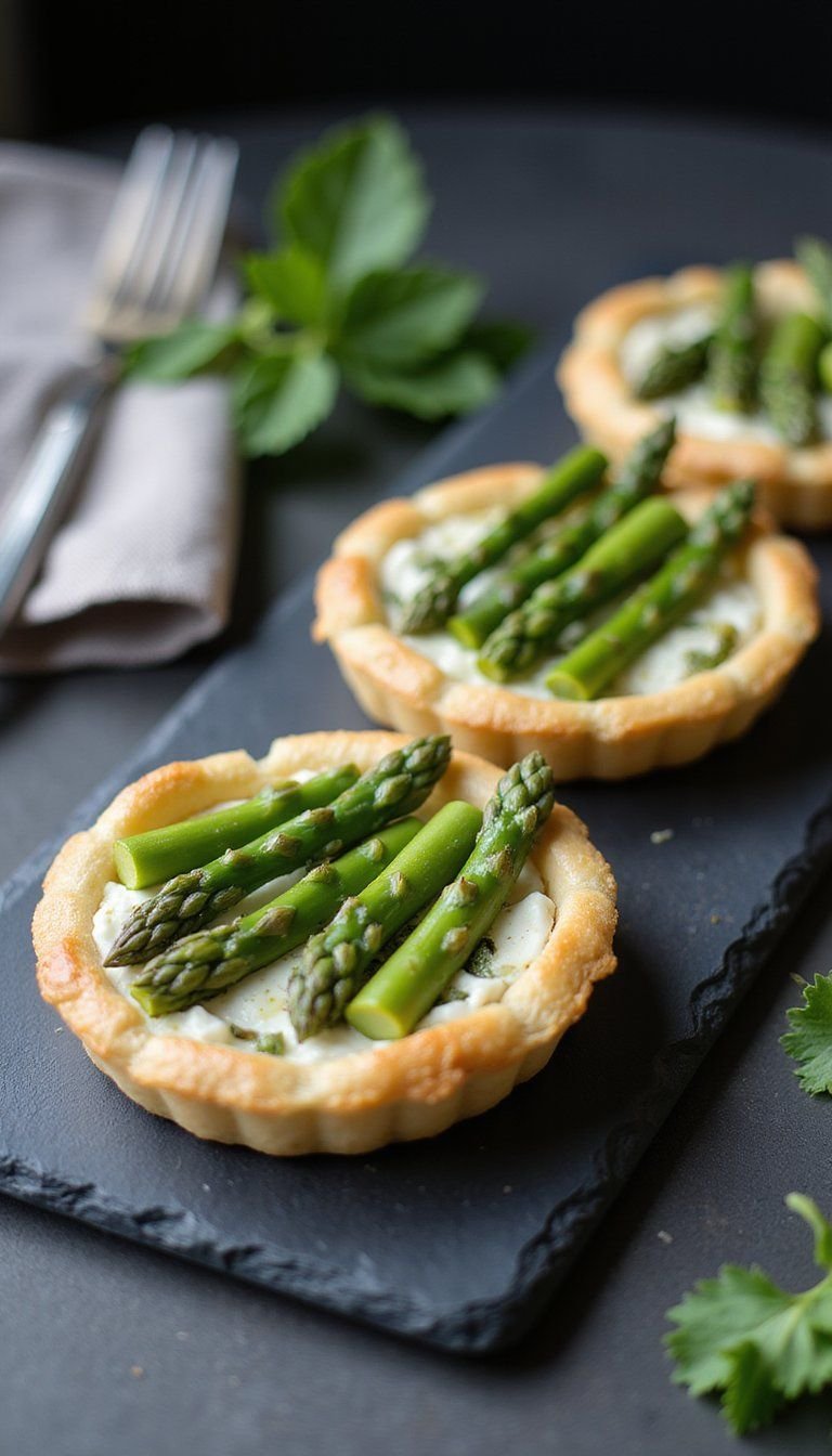 Asparagus And Goat Cheese Tartlets