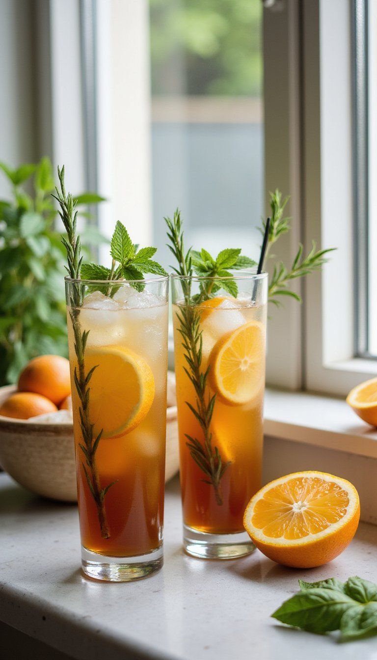 Herb Infused Cold Brew Mocktails
