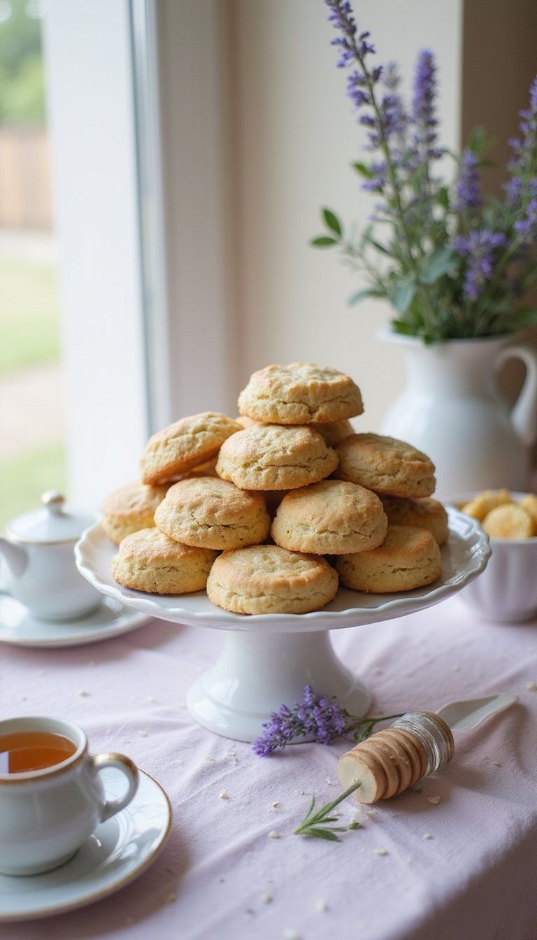 Lavender Honey Scones With Clotted Cream