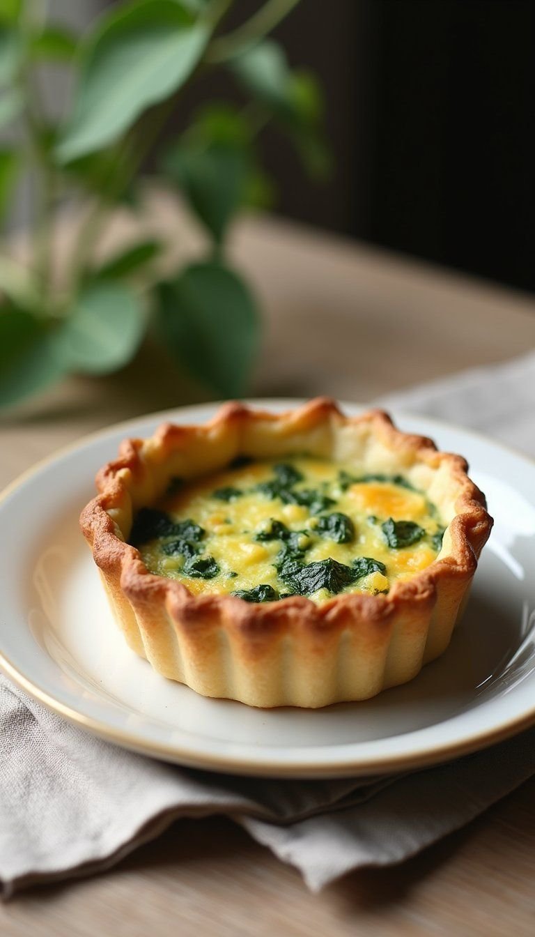 Mini Quiche Florentine With Gruyere Cheese