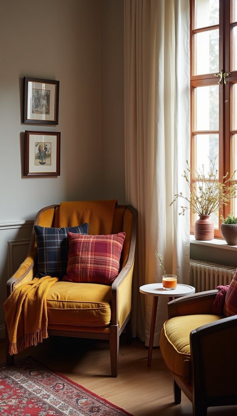 Cozy Seating Nooks With Layered Throws And Pillows