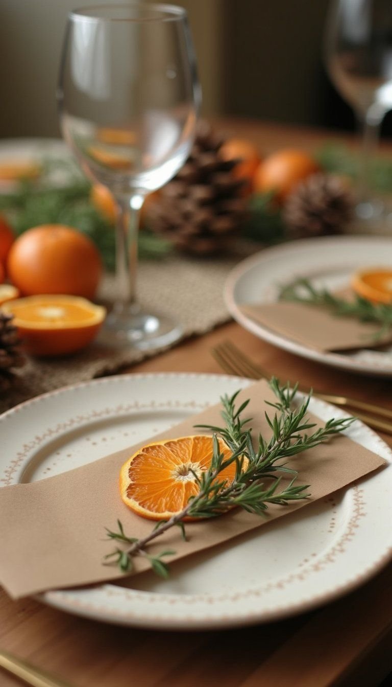 Handmade Place Cards With Natural Accents