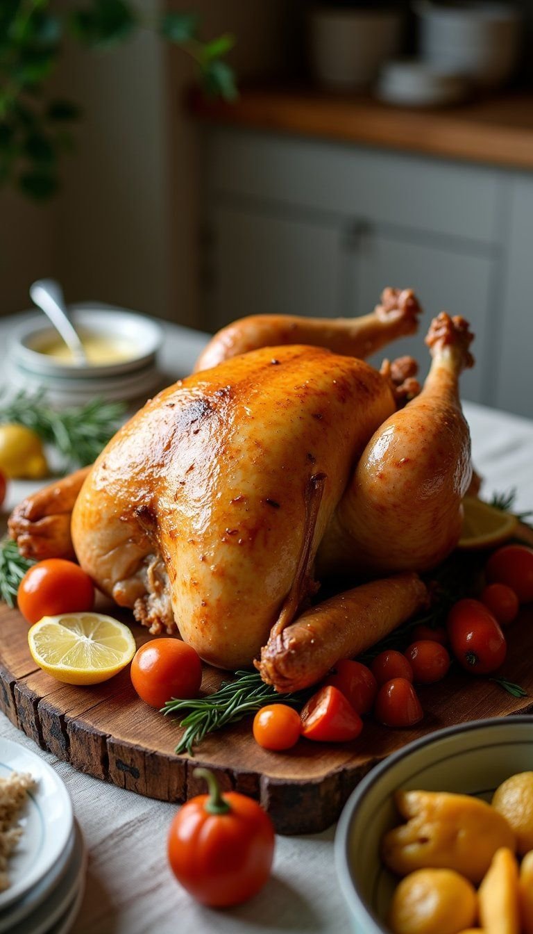 Herb-Brined Roast Turkey With Citrus Butter