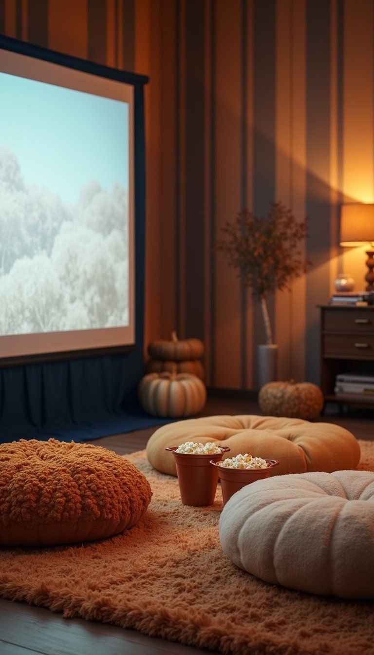 Holiday Movie Corner And Late-Night Snack Spread