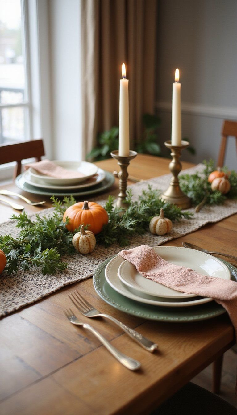 Themed Table Runner And Mix-Match Dishware Styling