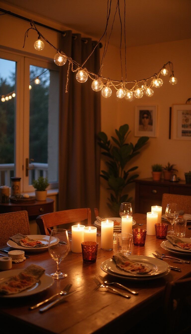 Warm Candlelight And String Light Ambiance Tips