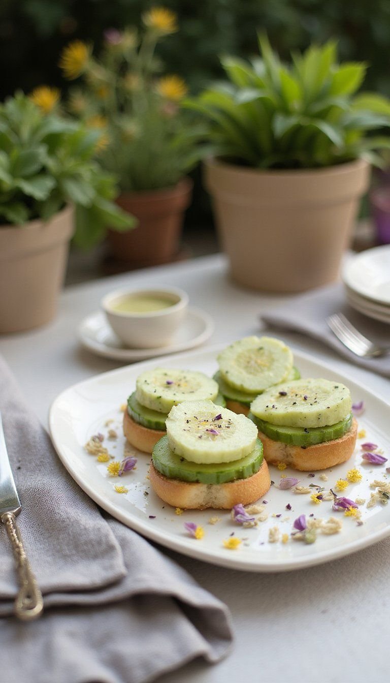 Classic Cucumber Tea Sandwich Platter Display