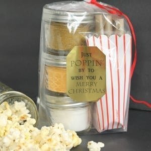 gourmet popcorn gift with mason jars