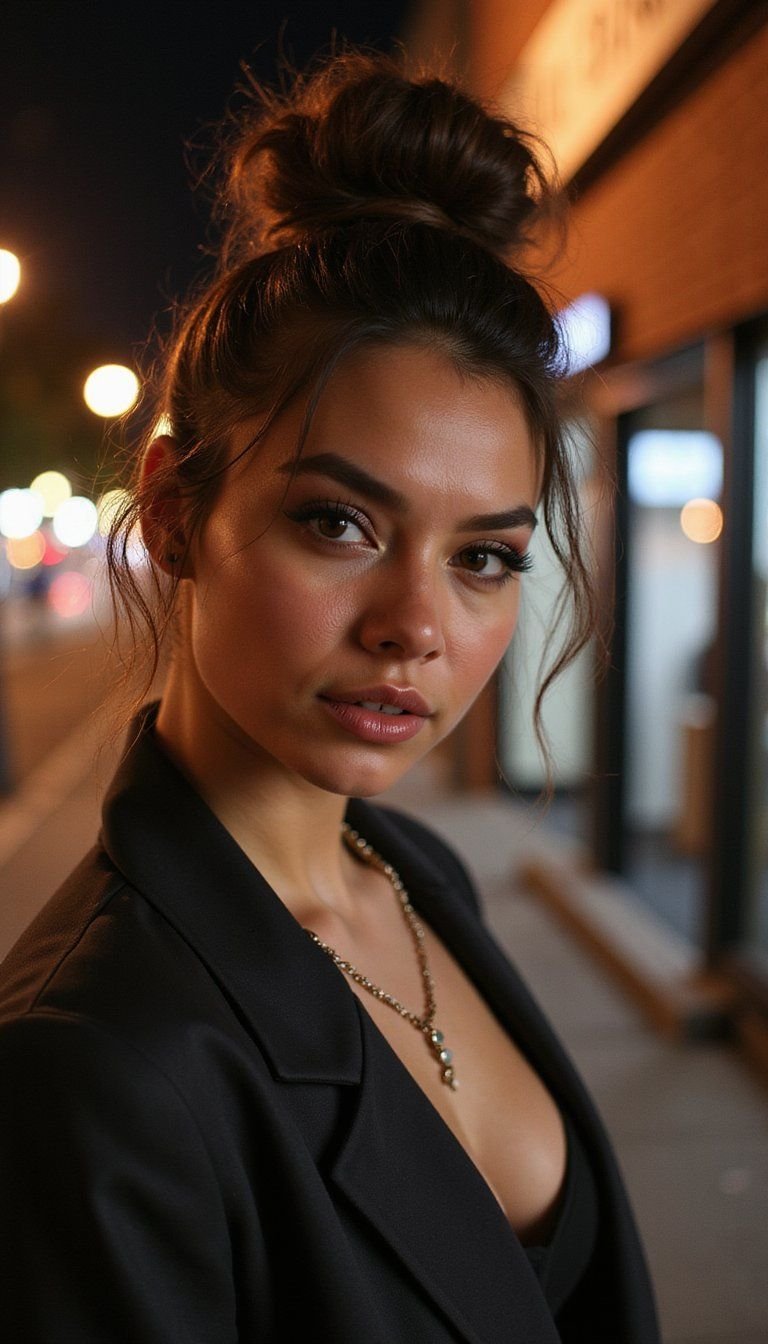 Faux Hawk Half-Up Bun For Edgy Style