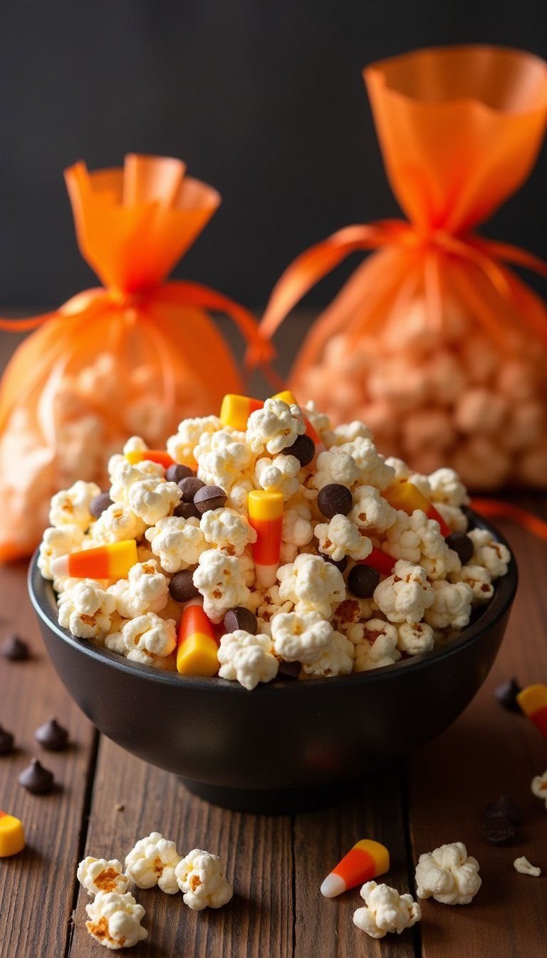 Haunted Popcorn Mix With Candy Bits