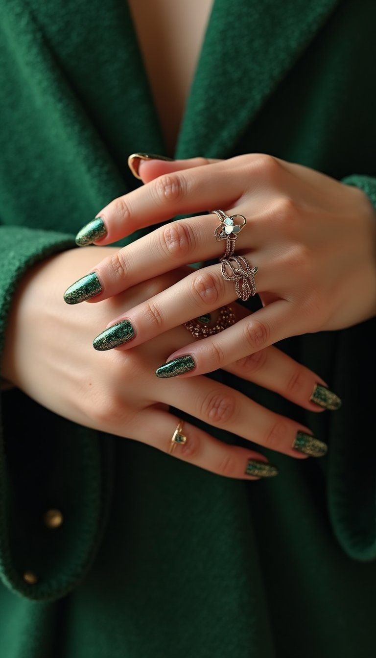 Sinister Snake Scale Nails With Metallic Shades