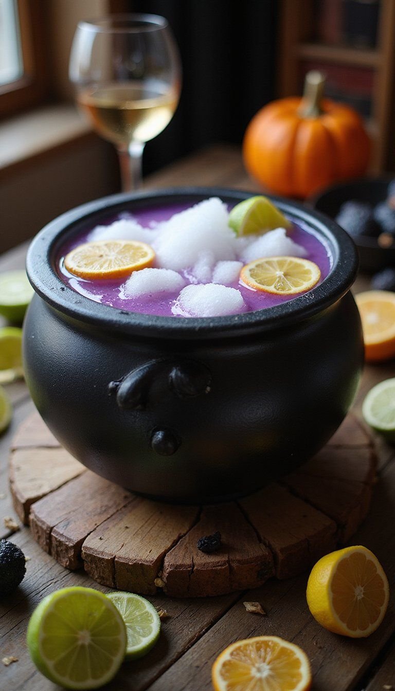 Witch’s Brew Fruity Punch With Dry Ice Fog
