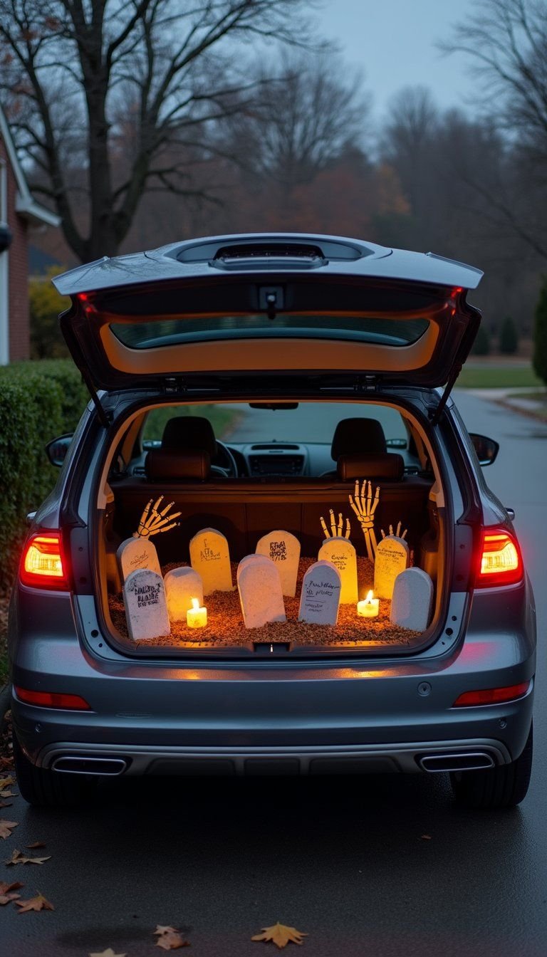 Candy Graveyard With Tombstone Treat Stations