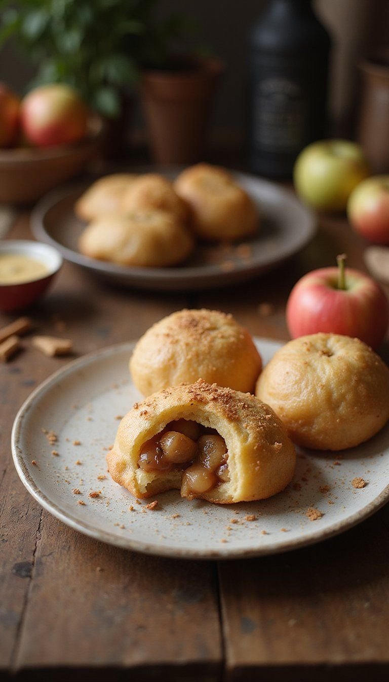Apple Cinnamon Compote Filled Hanukkah Sufganiyot