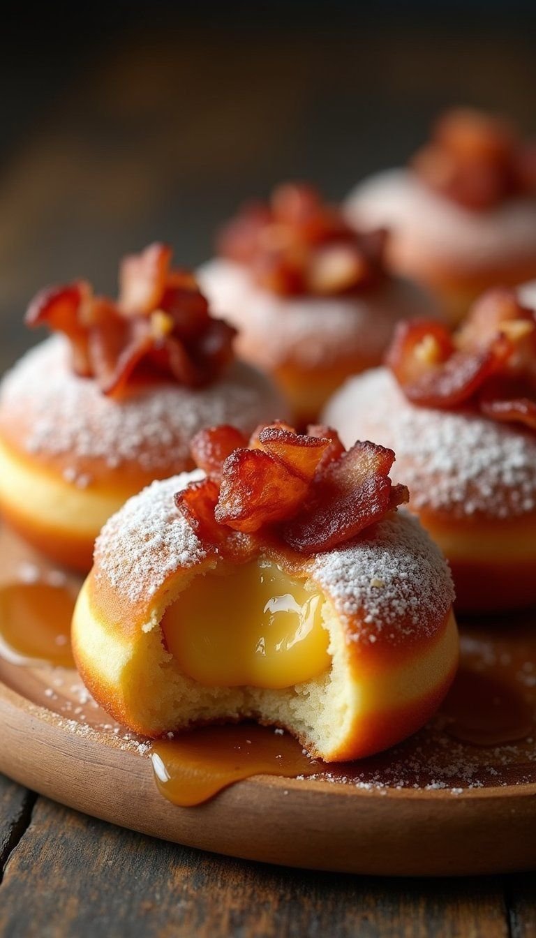 Maple Bacon Sufganiyot for Sweet Savory Fans