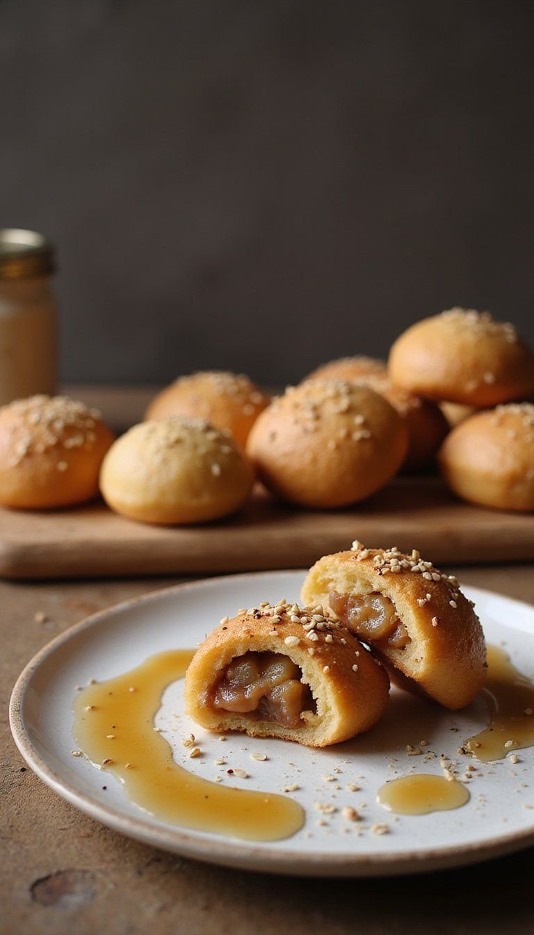 Tahini Date Sufganiyot with Warm Spice Notes