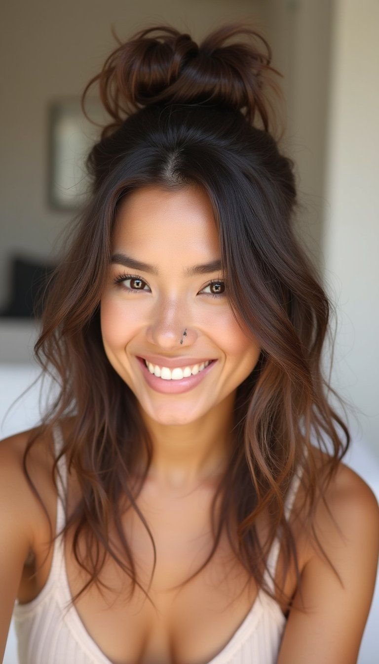 Topknot Overnight Waves For Casual Chic Mornings