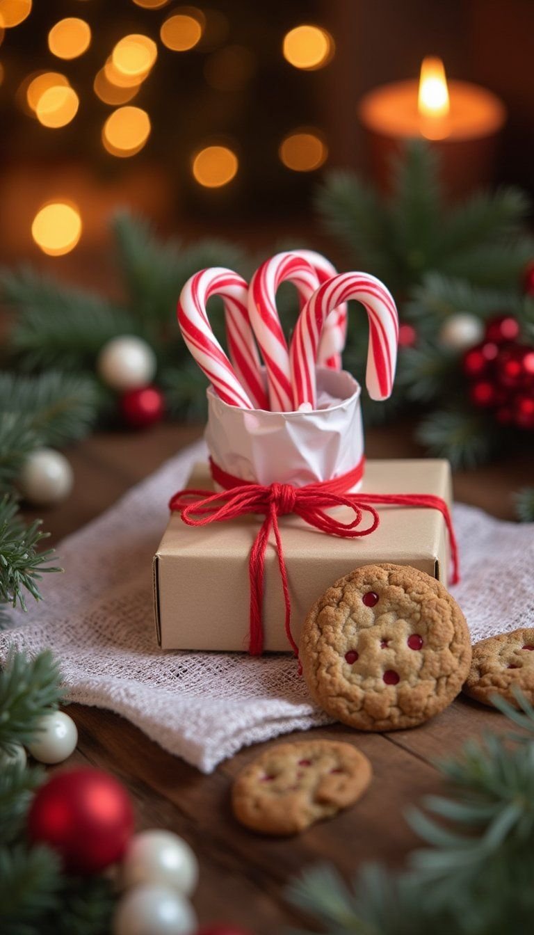 Candy Cane And Edible Toppers For Packages