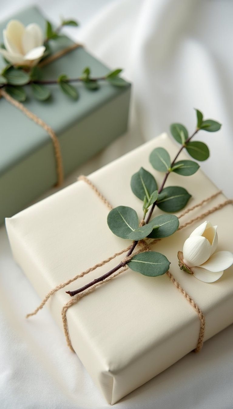 Pressed Botanicals And Leaves For Natural Wrap