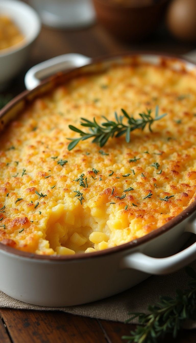 Cheddar-Potato Gratin with Thyme Breadcrumbs for Cozy Gatherings