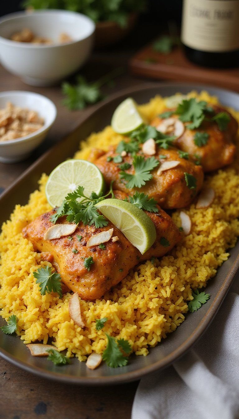 Coconut Curry Chicken with Golden Rice
