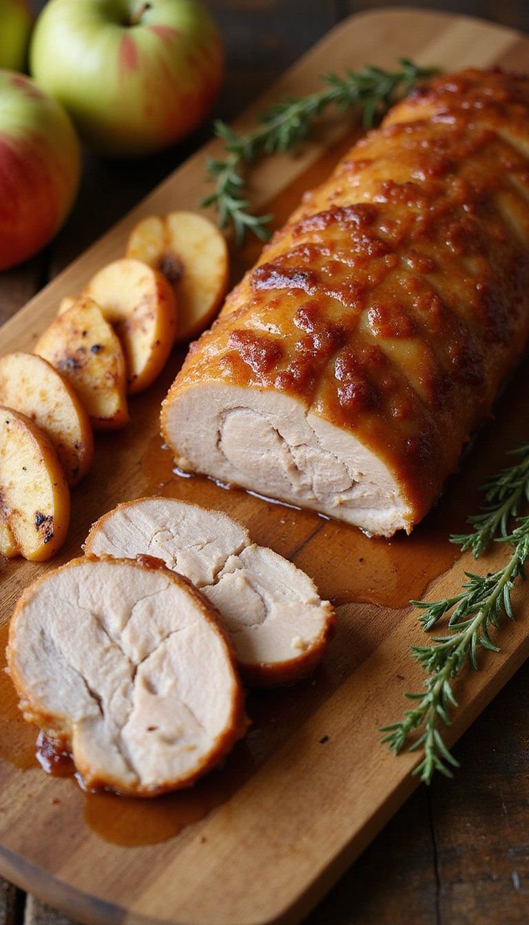 Maple-Mustard Glazed Pork Loin Roast for Holiday Table