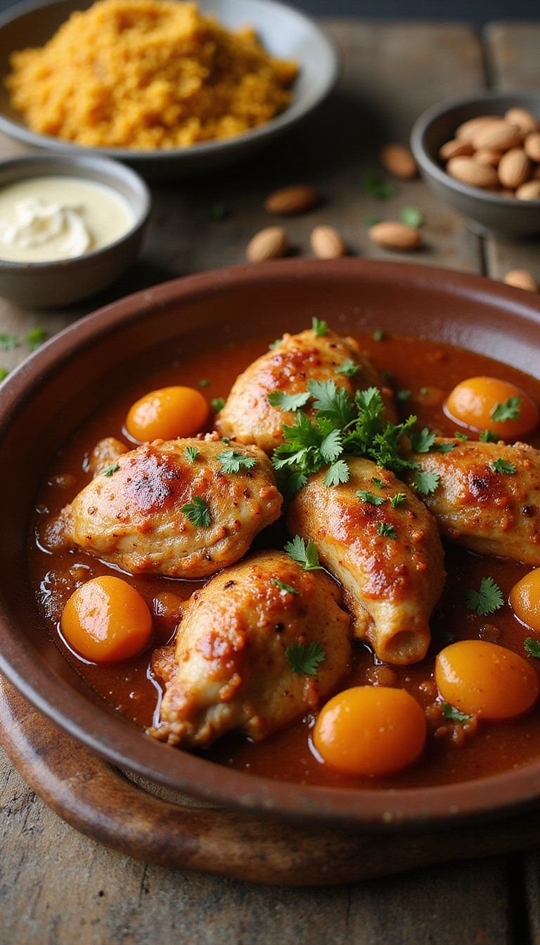 Moroccan-Spiced Chicken Tagine with Apricots and Warm Spices