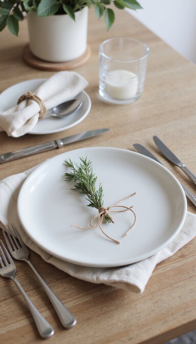 Scandinavian-Inspired Minimalist Cozy Winter Table Settings