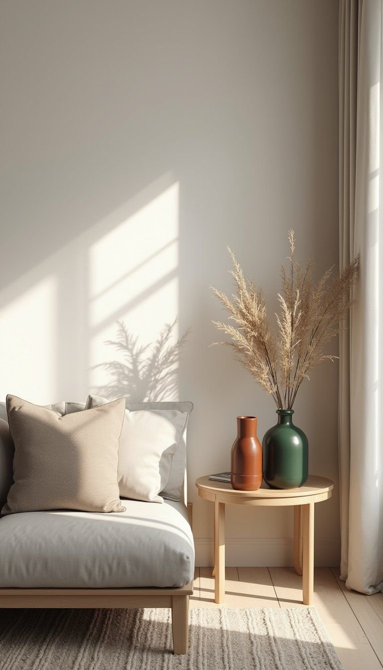 Soft Neutral Palette With Warm Accent Pieces