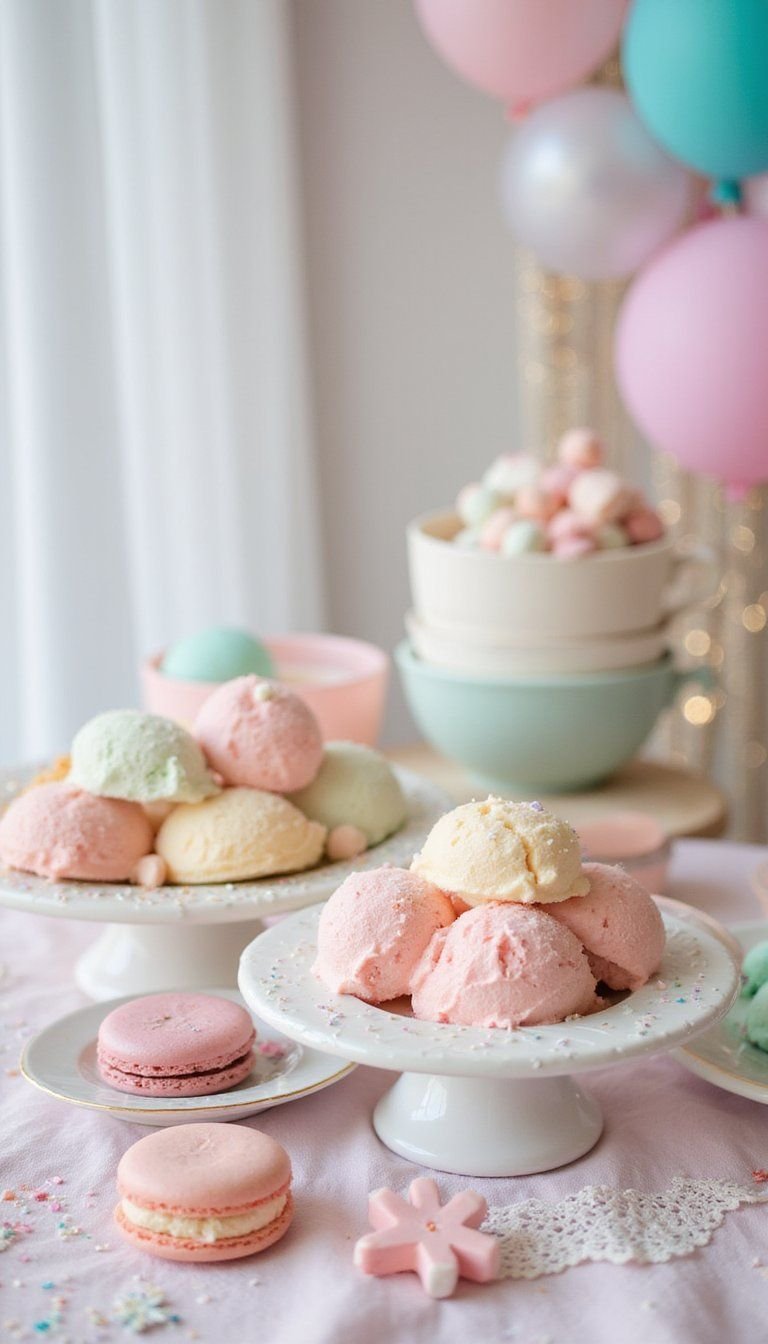 Pastel Rainbow Baby Shower Ice Cream Bar