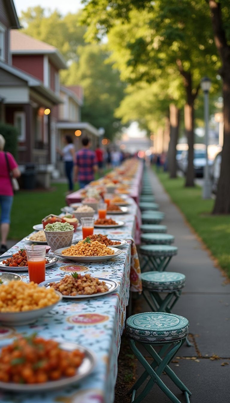 Neighborhood Backyard Block Party Potluck Picnic