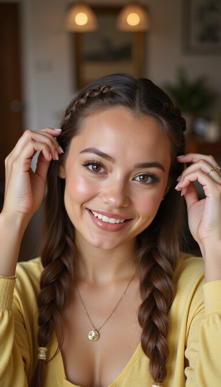 Classic Side Lemonade Braids With Beads