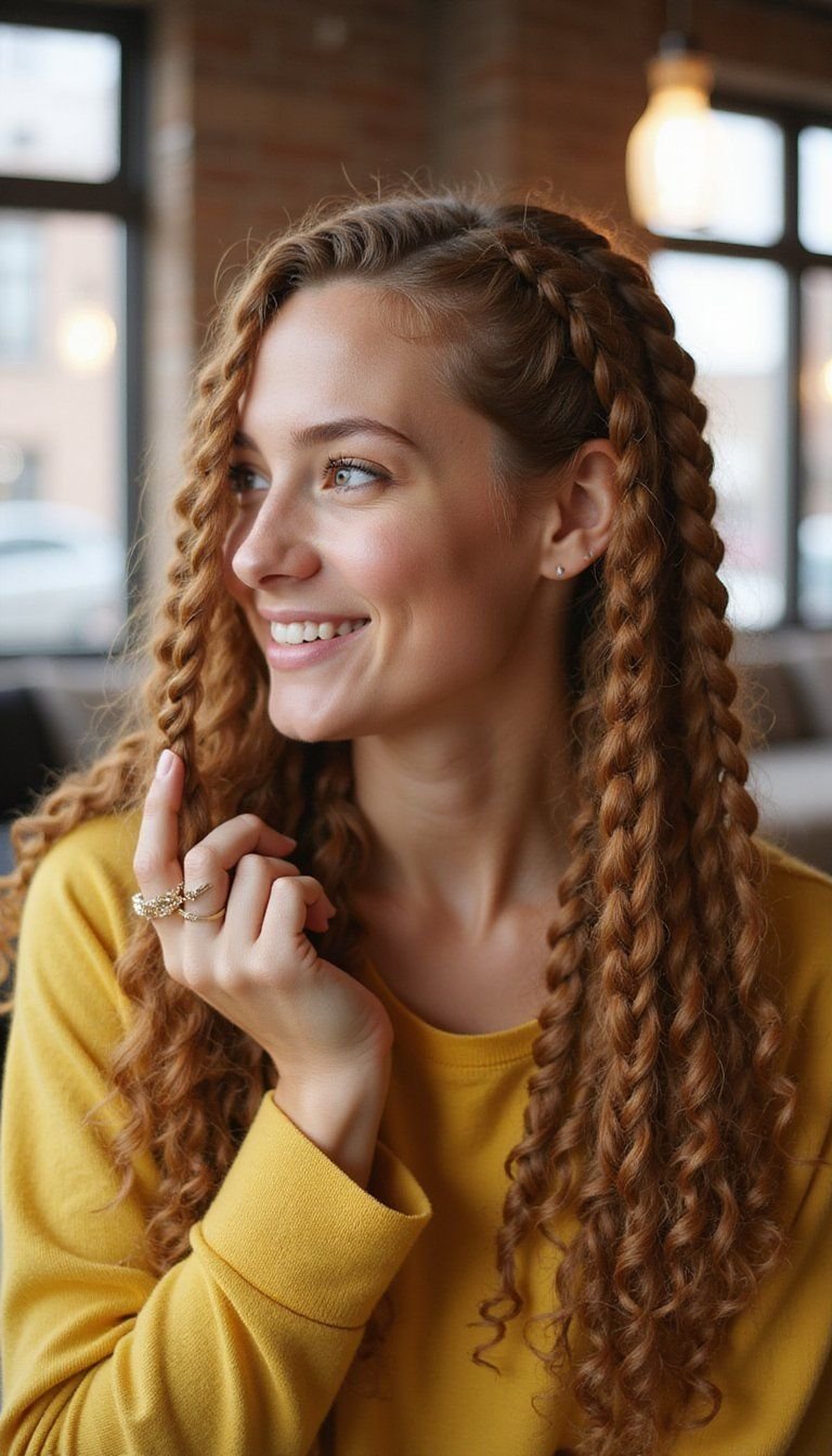Curly Tip Lemonade Braids With Defined Ends