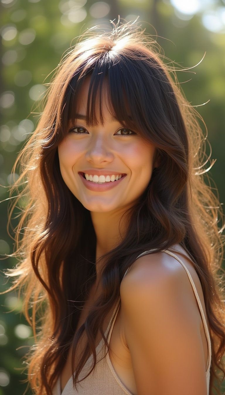 Long Shag With Wispy Bangs And Soft Movement