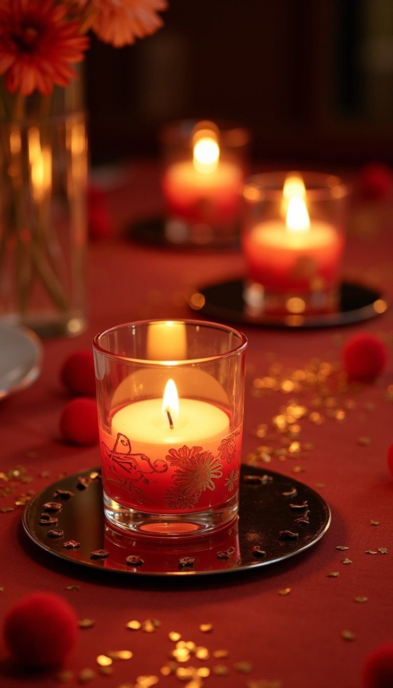 Gold Confetti Tea Light Table Scatter