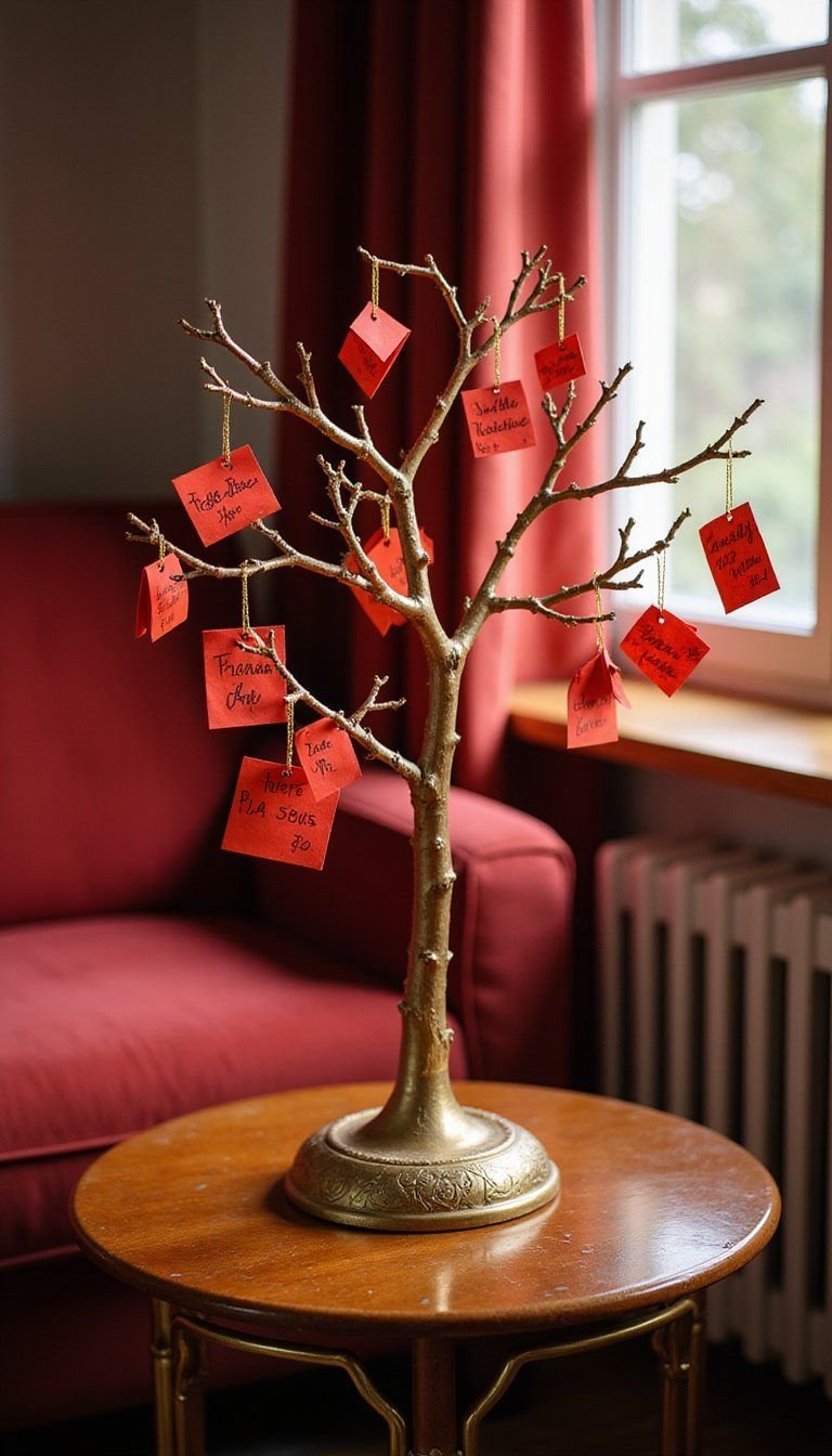Hanging Red Envelope Tree for Wishes