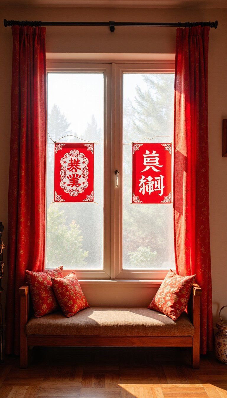 Paper-Cut Window Panels with Auspicious Symbols