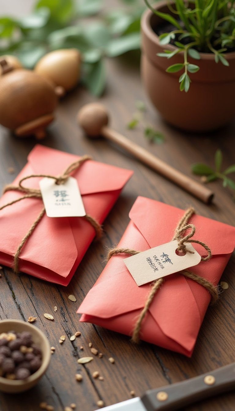 Eco-Friendly Seed Paper Red Envelopes