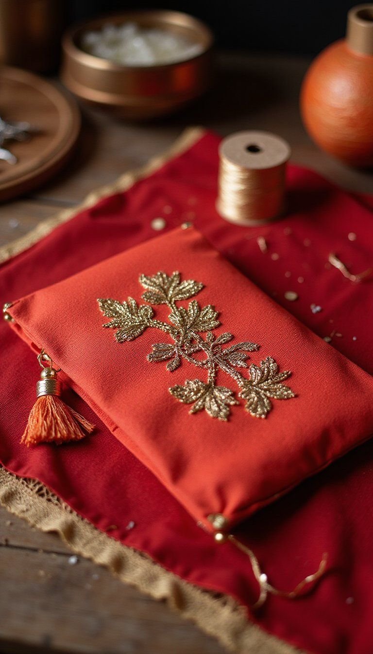 Embroidered Fabric Ang Pao With Tassel