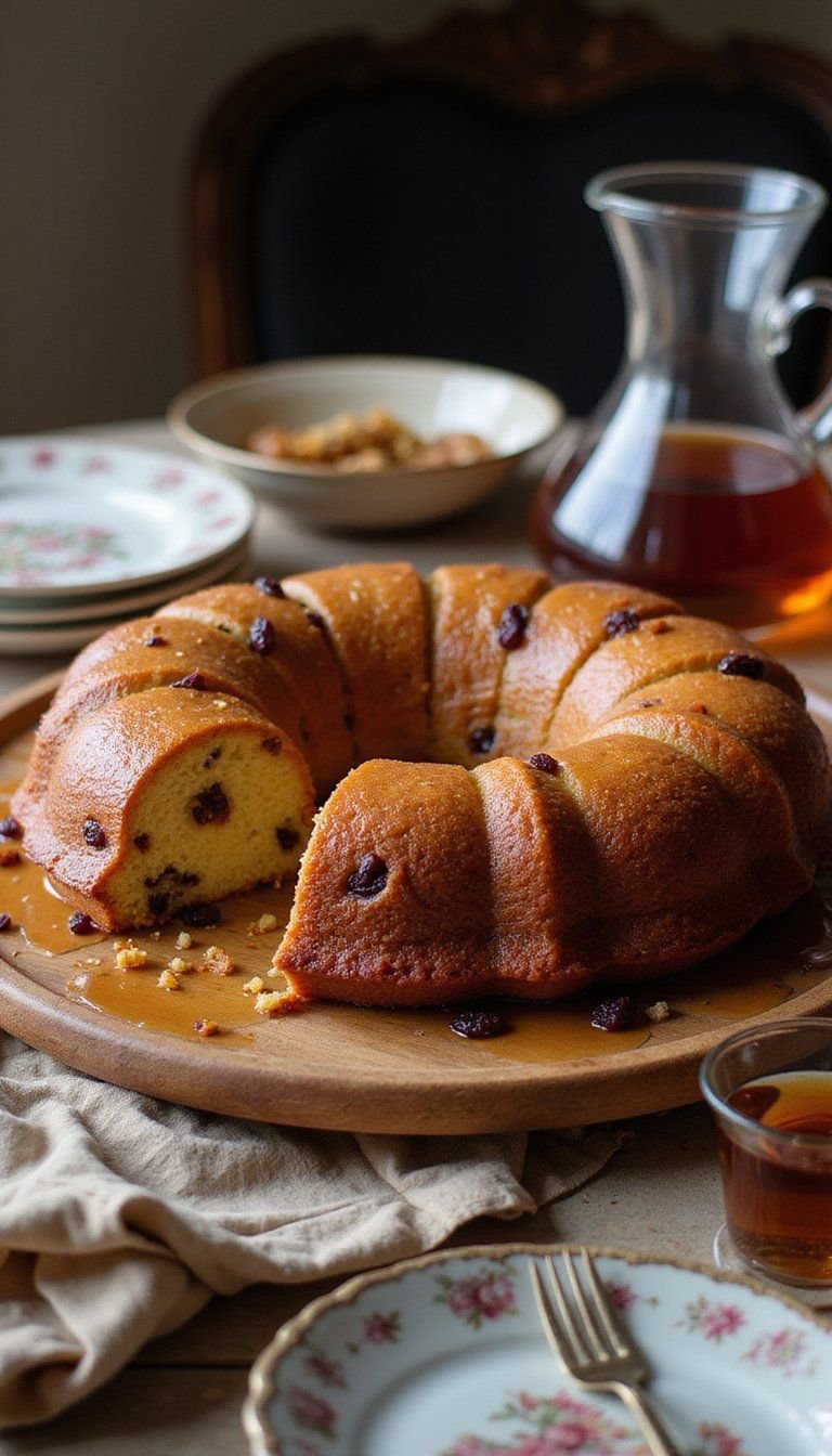 Bourbon Soaked Rum Raisin King Cake