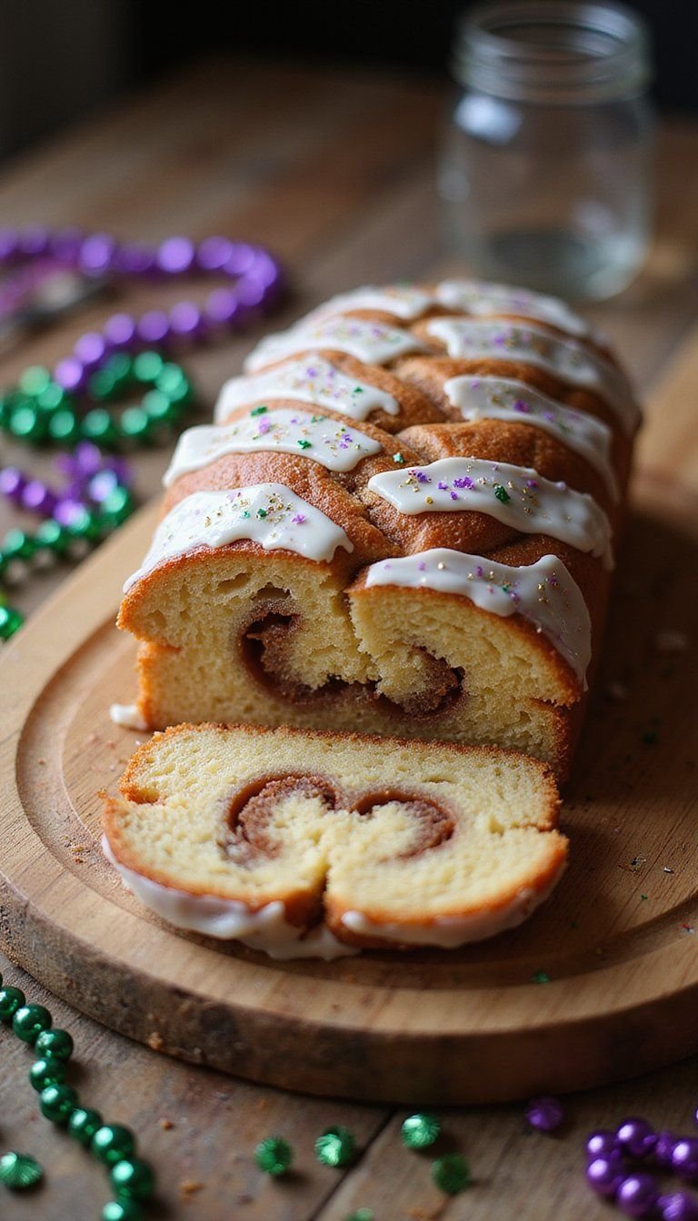 Classic New Orleans Cinnamon Swirl King Cake