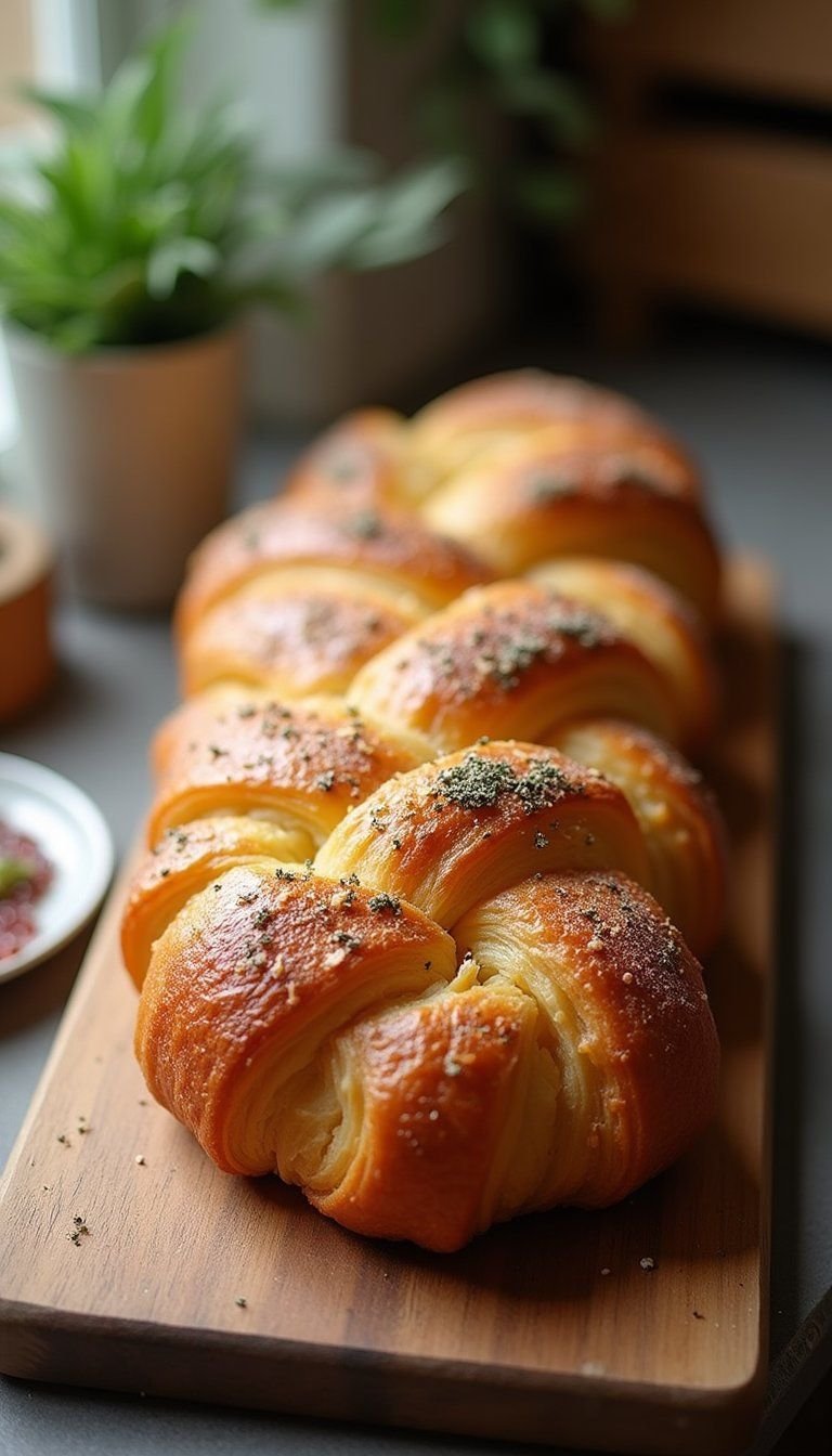 Croissant Style Flaky King Cake Braids