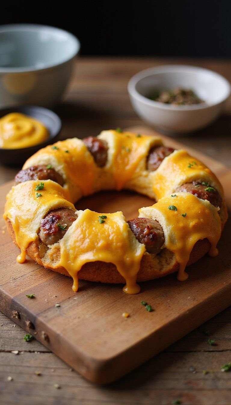 Savory Sausage And Cheese King Cake Ring