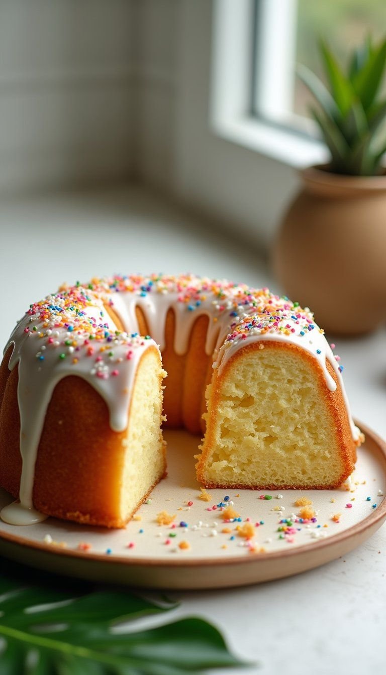 Vegan Coconut Milk King Cake With Glaze